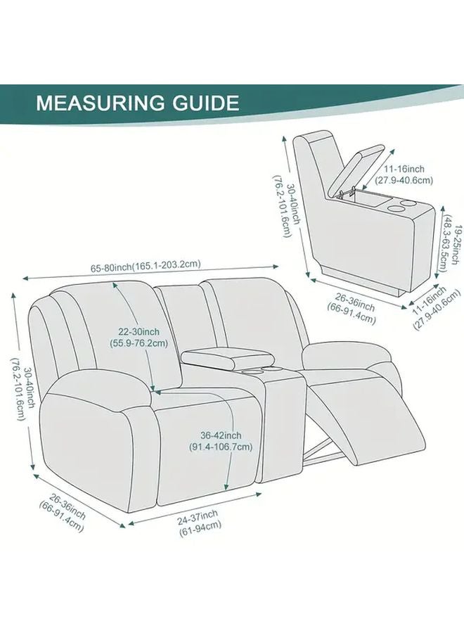 8Pcs Jihong Jacquard Sofa Cover Set Elastic Grip Machine Washable Pet Resistant - Image 3